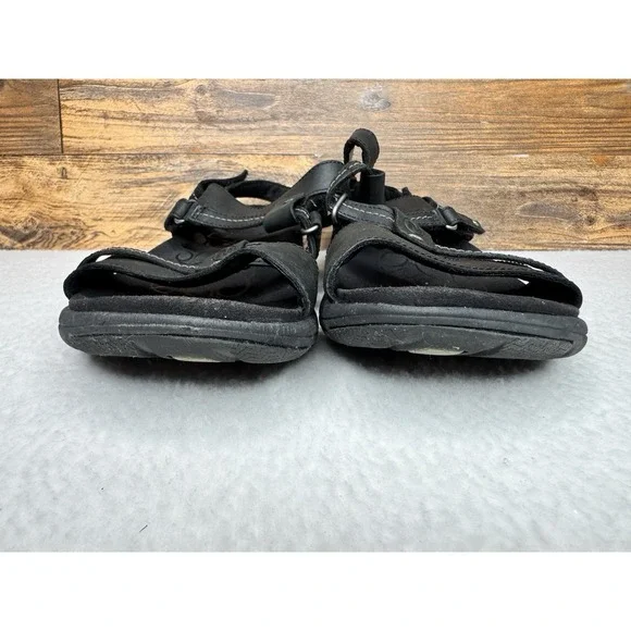Ladies Merrell Swivel Leather Sandals Women's Sz US 11 Black Leather Hiking Shoe - Picture 7 of 10